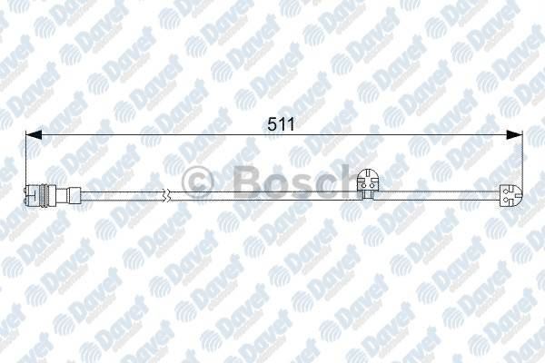 BOSCH 1987474557 Fren Balatasi Ikaz Kablosu 511mm Porsche 911 (997) 3.6 Carrera